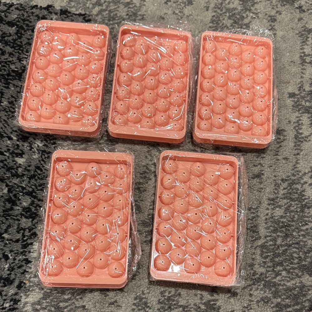 Bundle of 5 mini Silicone Ice Cube Tray Mold - Pink